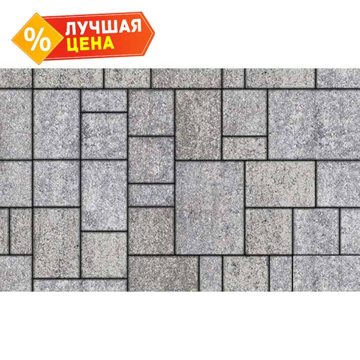 Плитка тротуарная Мюнxен Б.2.Ф.6см Искусственный камень Шунгит