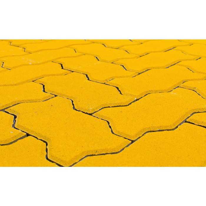 Плитка тротуарная BRAER Волна желтый, 240x135x60 мм