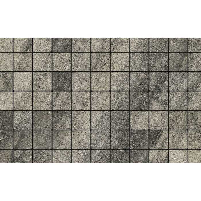 Плитка тротуарная Квадрат (ЛА-Линия) А.3.К.4 Листопад гранит Антрацит 100x100x40 мм